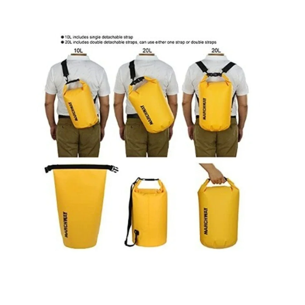 MARCHWAY Floating Waterproof Duffle Dry Bag 5L/10L/20L/30L Roll‎ Top Sack